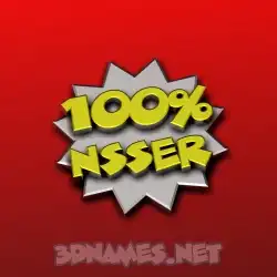 nsser in 100 Percent style - 3D name wallpaper