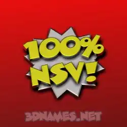 nsv in 100 Percent style - 3D name wallpaper