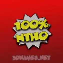 ntho in 100 Percent style - 3D name wallpaper