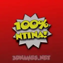 ntina in 100 Percent style - 3D name wallpaper