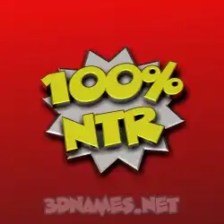 ntr in 100 Percent style - 3D name wallpaper