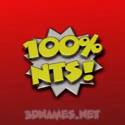 nts in 100 Percent style - 3D name wallpaper