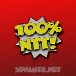ntt in 100 Percent style - 3D name wallpaper