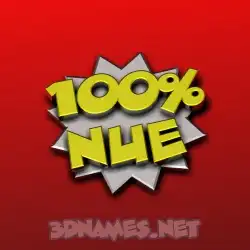 nue in 100 Percent style - 3D name wallpaper
