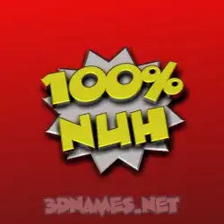 nuh in 100 Percent style - 3D name wallpaper