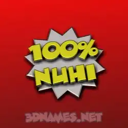 nuhi in 100 Percent style - 3D name wallpaper