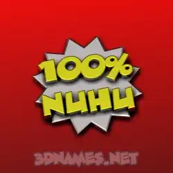 nuhu in 100 Percent style - 3D name wallpaper