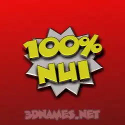 nui in 100 Percent style - 3D name wallpaper