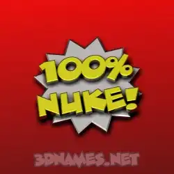 nuke in 100 Percent style - 3D name wallpaper