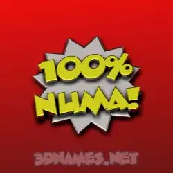 numa in 100 Percent style - 3D name wallpaper