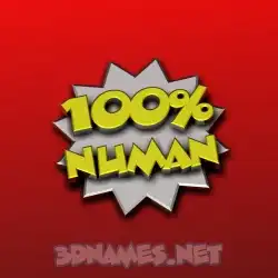 numan in 100 Percent style - 3D name wallpaper