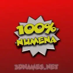 numena in 100 Percent style - 3D name wallpaper