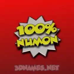 numon in 100 Percent style - 3D name wallpaper