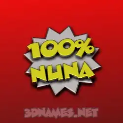 nuna in 100 Percent style - 3D name wallpaper