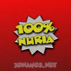 nuria in 100 Percent style - 3D name wallpaper