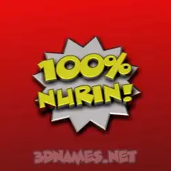 nurin in 100 Percent style - 3D name wallpaper