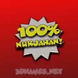 nurjahan in 100 Percent style - 3D name wallpaper