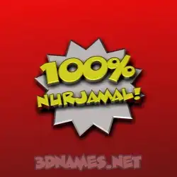nurjamal in 100 Percent style - 3D name wallpaper