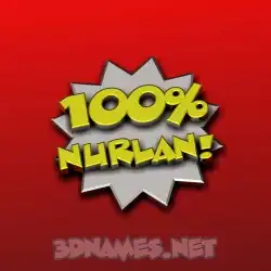 nurlan in 100 Percent style - 3D name wallpaper