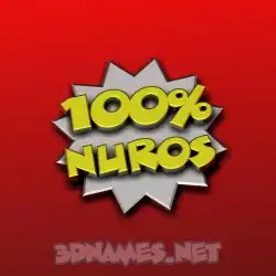 nuros in 100 Percent style - 3D name wallpaper