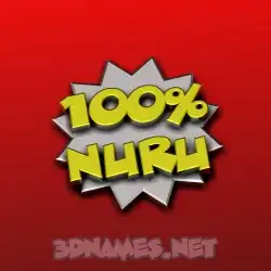 nuru in 100 Percent style - 3D name wallpaper