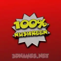 nushreen in 100 Percent style - 3D name wallpaper