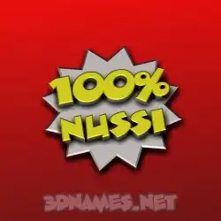 nussi in 100 Percent style - 3D name wallpaper