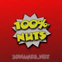 nuts in 100 Percent style - 3D name wallpaper