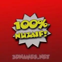 nuzaif in 100 Percent style - 3D name wallpaper