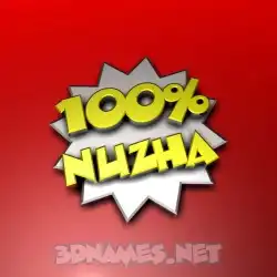 nuzha in 100 Percent style - 3D name wallpaper