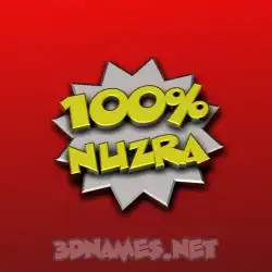 nuzra in 100 Percent style - 3D name wallpaper