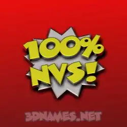 nvs in 100 Percent style - 3D name wallpaper