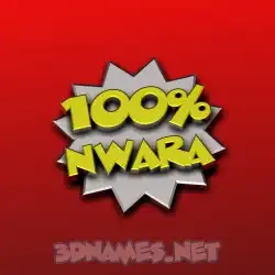 nwara in 100 Percent style - 3D name wallpaper