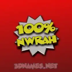 nwrah in 100 Percent style - 3D name wallpaper