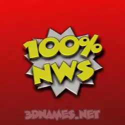 nws in 100 Percent style - 3D name wallpaper