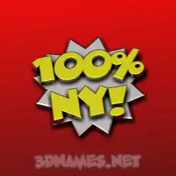 ny in 100 Percent style - 3D name wallpaper