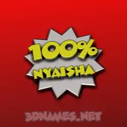 nyaisha in 100 Percent style - 3D name wallpaper