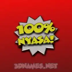 nyasa in 100 Percent style - 3D name wallpaper