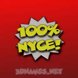nyce in 100 Percent style - 3D name wallpaper