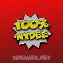 nydee in 100 Percent style - 3D name wallpaper
