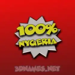 nygeria in 100 Percent style - 3D name wallpaper