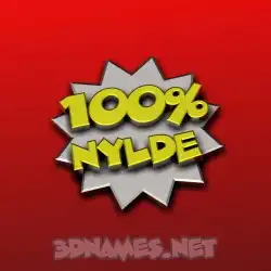 nylde in 100 Percent style - 3D name wallpaper