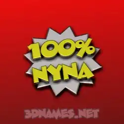 nyna in 100 Percent style - 3D name wallpaper