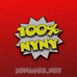 nyny in 100 Percent style - 3D name wallpaper