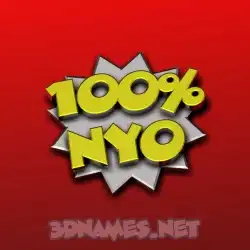 nyo in 100 Percent style - 3D name wallpaper