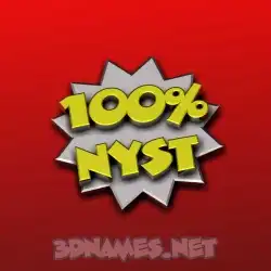 nyst in 100 Percent style - 3D name wallpaper