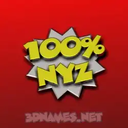nyz in 100 Percent style - 3D name wallpaper