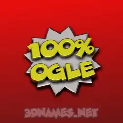 ogle in 100 Percent style - 3D name wallpaper
