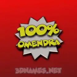 omendra in 100 Percent style - 3D name wallpaper