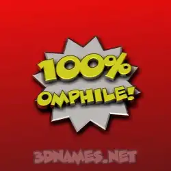 omphile in 100 Percent style - 3D name wallpaper